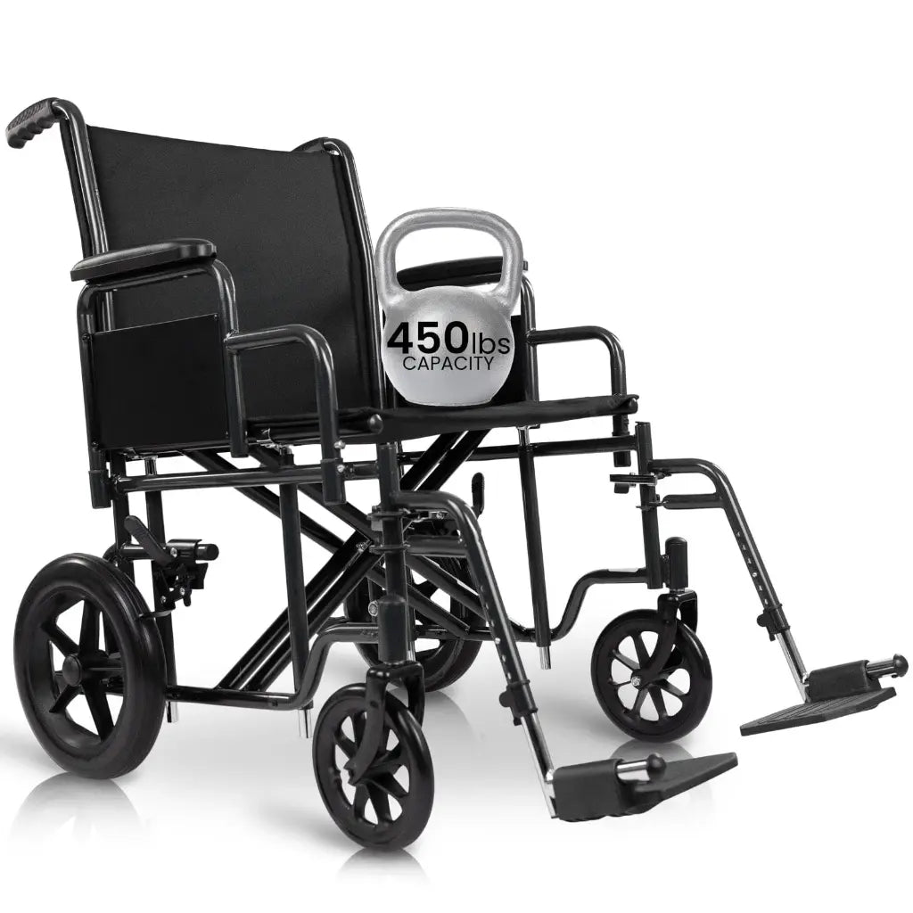 Bariatric Transport Wheelchair (22", 450lbs)