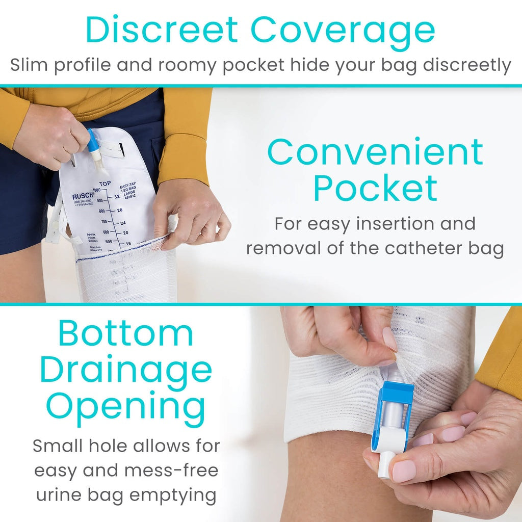 Catheter Leg Bag Holder Sleeves (Pair)
