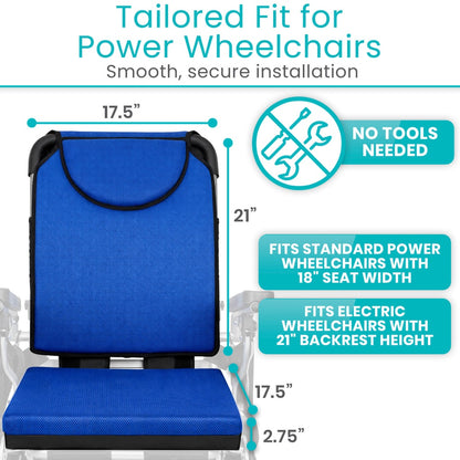 Power Wheelchair Seat Cover and Cushion