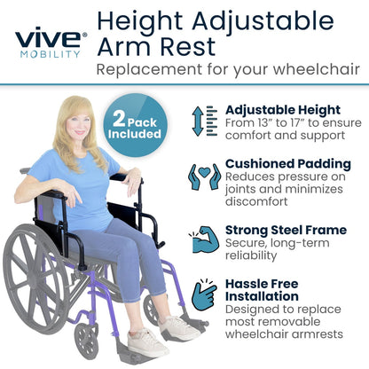 *Inspected Return* Height Adjustable Wheelchair Armrests