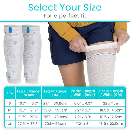 Catheter Leg Bag Holder Sleeves (Pair)