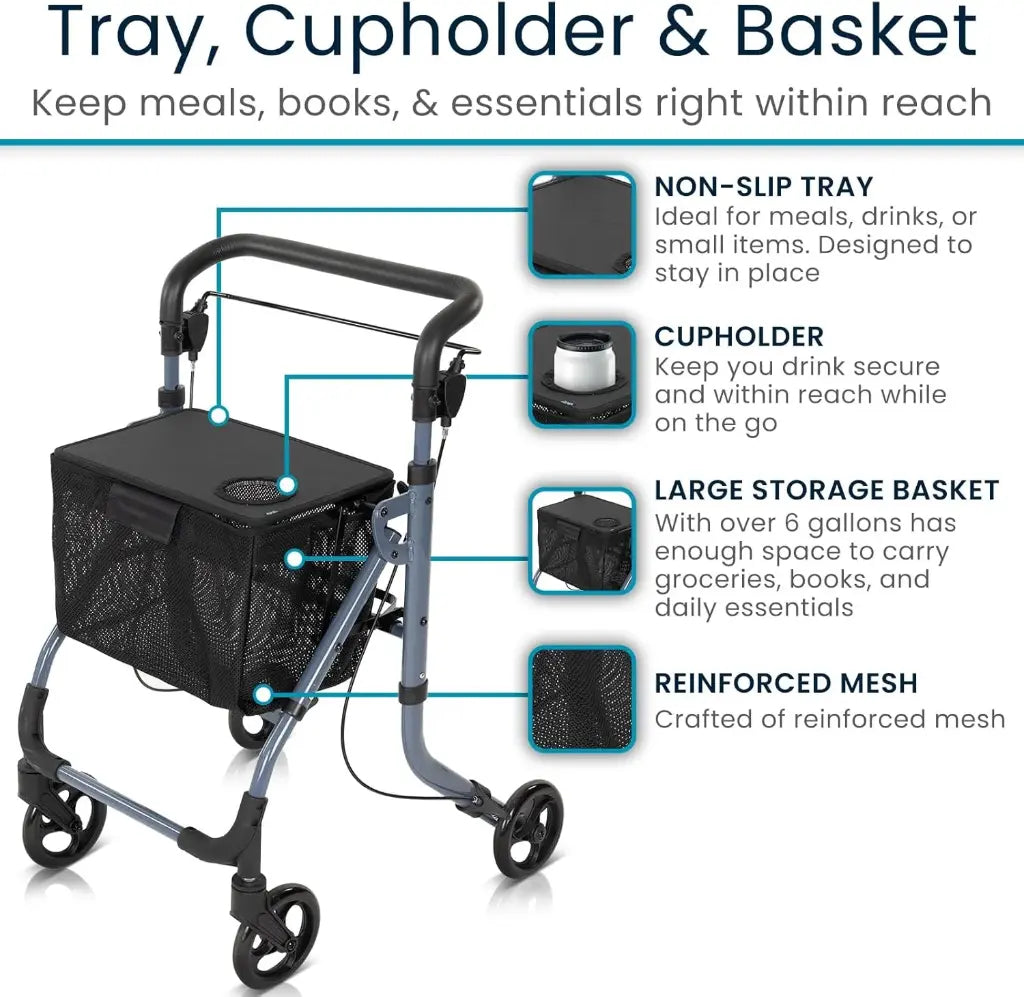*Inspected Return* Rollator With Cupholder Tray