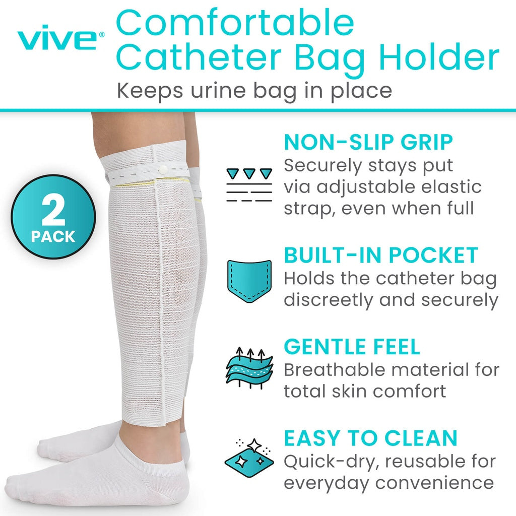 Catheter Leg Bag Holder Sleeves (Pair)