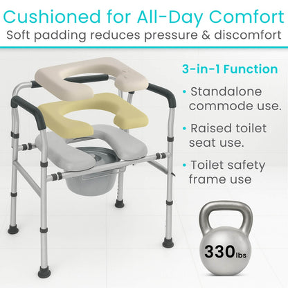 3 in 1 Padded Commode