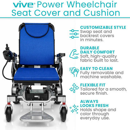 Power Wheelchair Seat Cover and Cushion