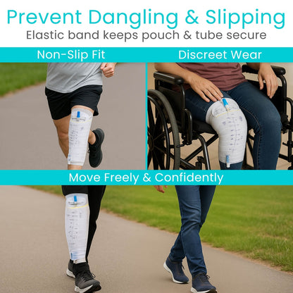 Catheter Leg Bag Holder Sleeves (Pair)