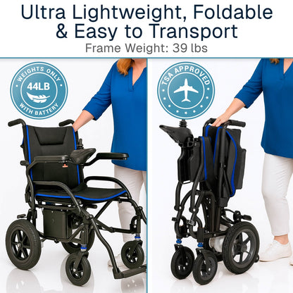 Air Frame Aluminum Power Wheelchair (16.7", 225 lbs)